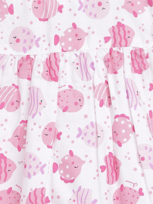 Girls Medium Pink Short Sleeve Woven Dress image number null